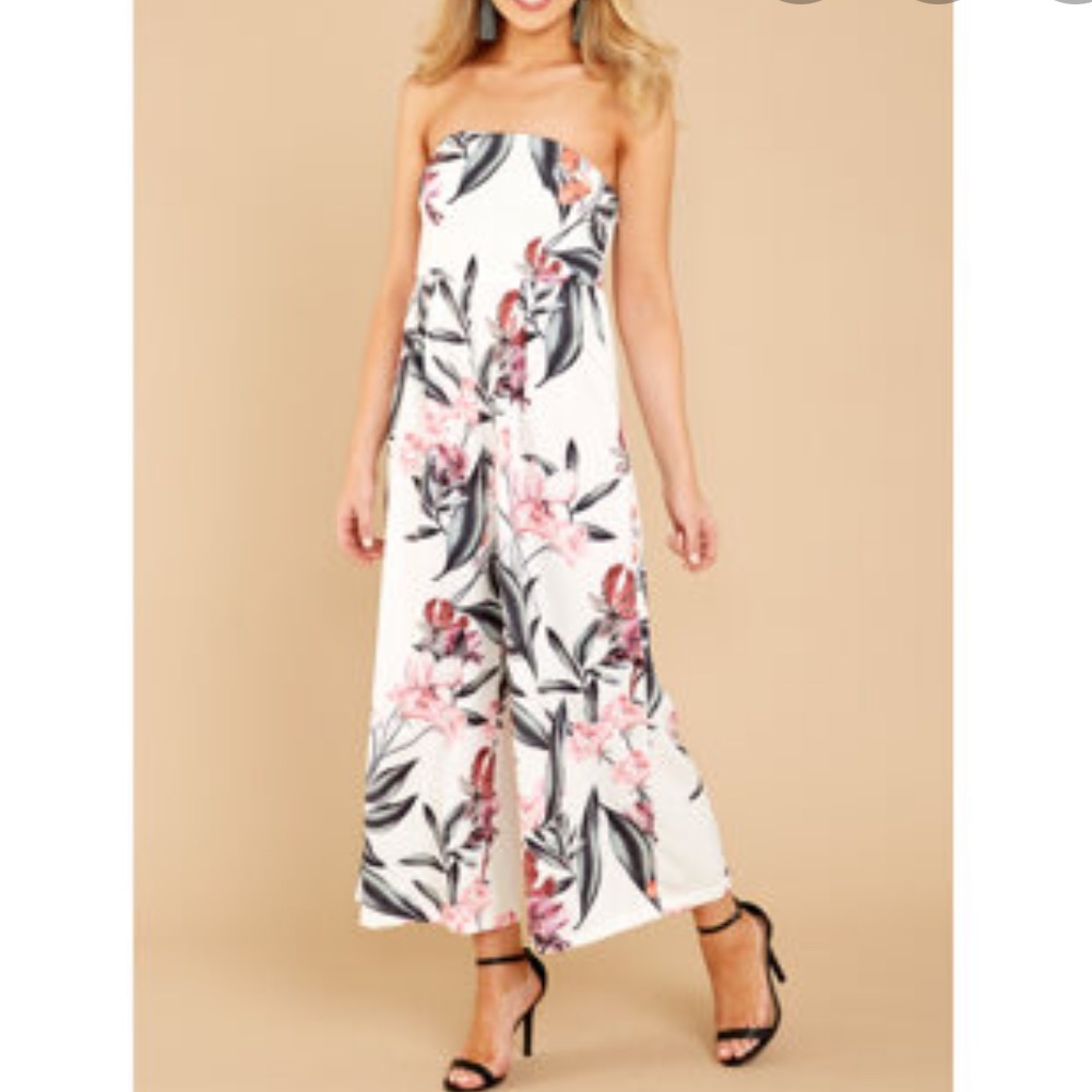 Floral and white Jumpsuit